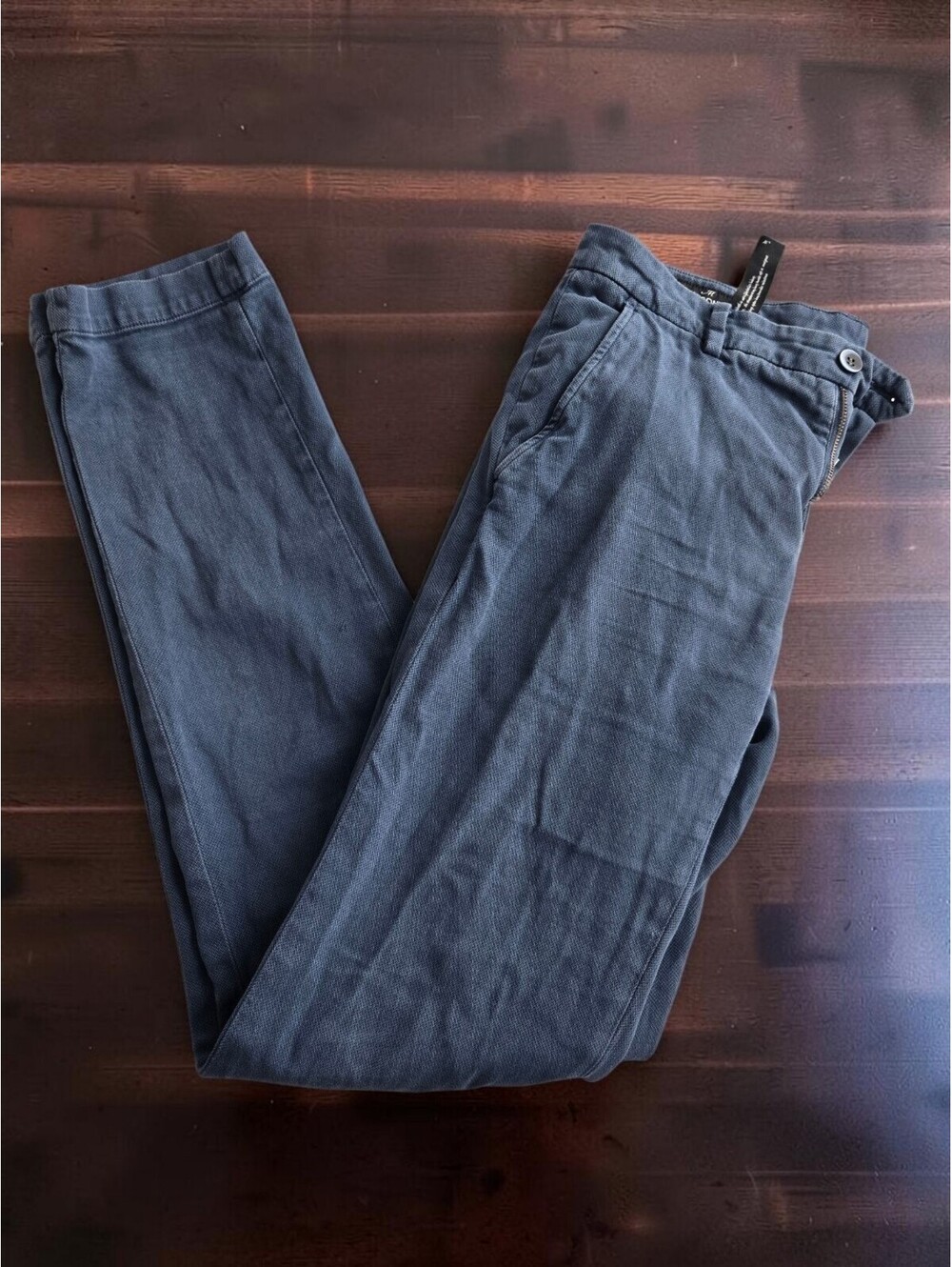 Mason's Forte Dei Marmi Herringbone Chino Pants Blue Italy IT 48 US 32